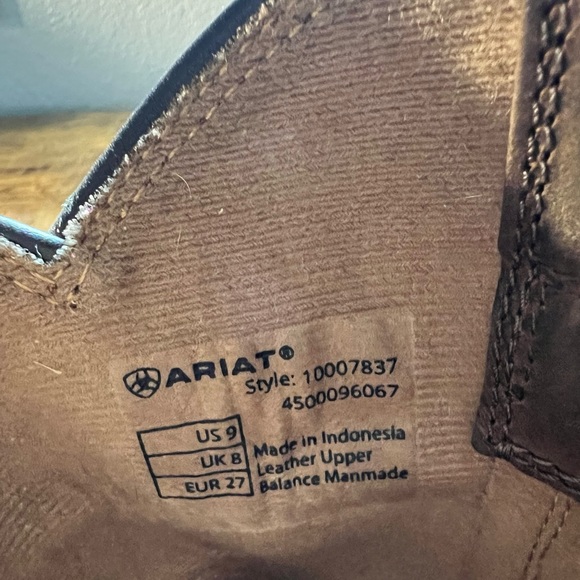 ARIAT BOYS' EARTH WORKHOG WESTERN BOOTS - SQUARE TOE - Picture 6 of 7